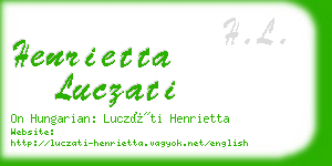 henrietta luczati business card